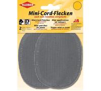 Kleiber Mini Patch Thermocollant, Fin Velours Côtelé, Gris