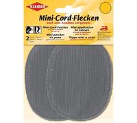 Kleiber Mini Patch Thermocollant, Fin Velours Côtelé, Gris