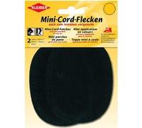 KLEIBER Mini patch thermocollant, fin velours côtelé, noir Noir G