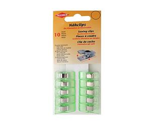 Kleiber Nähclips Accessoires Plastique 2,5 x 0,9 x 1,2 cm, Plastique, Vert, 2,5 x 0,9 x 1,2 cm