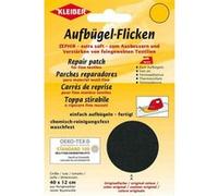 Kleiber 40 x 12 cm Patch Coton thermocollant pour réparer Textiles à Mailles Fines, Noir