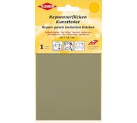 Kleiber Patch de réparation auto-adhésif en simili cuir 10 cm x 16 cm Ruban adhésif en similicuir pour canapé, siège auto, meubles, sacs à main, vestes - Patch imperméable à décoller et coller - Beige