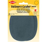 Kleiber Patch Imitation Cuir Velours, 130x100 Mm, Gris Moyen