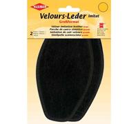 Kleiber Patchs simili daim grands 18 x 10 cm, 1 paire, marron