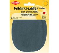 Kleiber Patch Ovale Velours Simili Cuir, Gris Moyen