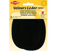 Kleiber Patch Ovale Velours Simili Cuir, Marron foncé