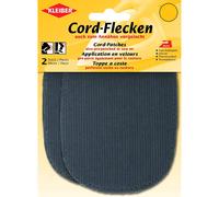 Kleiber Patch Thermocollant En Velours Côtelé 100% Coton 135 X 100mm Gris Clair