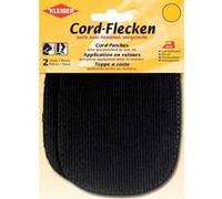 KLEIBER Patch thermocollant en velours côtelé, noir G