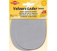 KLEIBER Patch thermocollant en velours, ovale, gris clair G