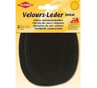 KLEIBER Patch thermocollant en velours, ovale, noir G