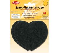 Kleiber Patchs thermocollant Denim pour Jeans Motif Coeur, Noir