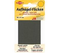Kleiber 30 x 6 cm Ruban Coton thermocollant réparation très Fin et Souple, Vert/Marron