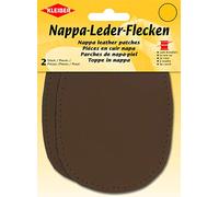 Kleiber Patchs Genoux et Coudes Cuir Nappa à Coudre 12.5 cm x 10 cm, Marron, 2 par Pack