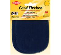 Kleiber Patchs thermocollants ou à coudre pour coudes et genoux – Bleu foncé, Pack de 2