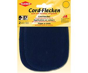 Kleiber Patchs thermocollants ou à Coudre pour Coudes et Genoux, Bleu foncé, 2 par Pack