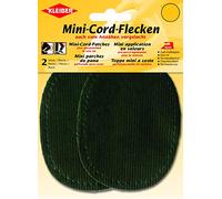Kleiber Petits Patchs Velours côtelé thermocollant/à Coudre Coudes/Genoux ovales, Vert