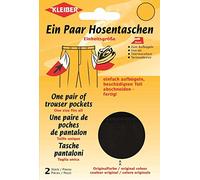 Kleiber Poches de pantalon thermocollantes Modèle 05 - 185x160 mm - 1 paire Noir
