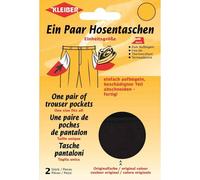 Kleiber Une Paire De Poche De Remplacement De Pantalon 185x160mm Thermocollant Noir