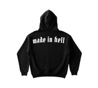 Kleidermafia Sweat à capuche surdimensionné Made in Hell - Noir, Noir , M