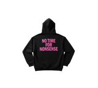 Kleidermafia Sweat-shirt 'Oversize “No Time for Nonsense” Hoodie - Black' noir, Taille L