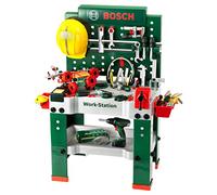 Klein 8485 Etabli Bosch N° 1 | Avec 150 pièces différentes | Visseuse électronique, set de construction, ponçeuse et beaucoup d’autres accessoires | Dimensions : 62 cm x 42 cm x 100 cm | Dès 3 ans