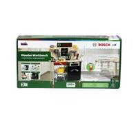 Grand établi Bosch - KLEIN - 8734 - Bois FSC - Avec visseuse électronique, caisse à outils, set de construction, etc. - Dès 3 ans