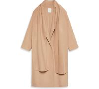 Klein Calvin Klein Brown Wool Blend Scarf Coat