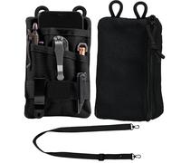 Klein EDC Pouch Sac de rangement pour outils EDC pour homme - Sac de rangement multifonction en toile cirée - 5 poches pour outils multifonctions, lampe de poche, carnet (noir)