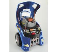 Theo Klein 2822 Hot Wheels Bloc-moteur I Bloc-moteur avec de nombreuses fonctions pédagogiques de réparations I Phares et klaxon à piles I Dimensions : 43 cm x 40 cm x 52,5 cm I Jouet pour enfants à partir de 3 ans