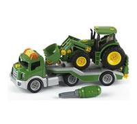 Klein John Deere tracteur sur le transporteur de véhicule 14 cm Vert G