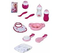 Theo Klein Set repas et soins Baby Coralie 1732 11 pièces (biberon, couverts) Rose