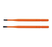 Klein Tools 13156 Lot de 2 lames de tournevis isolées, lames de rechange interchangeables à extrémité unique pour tournevis isolés Klein