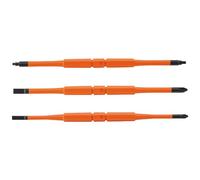 Klein Tools 13157 Lot de 3 lames de tournevis isolées, lames de rechange interchangeables à extrémité unique pour tournevis isolés Klein