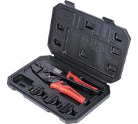 Klein Tools 3000CRKIT Lot de 4 outils de sertissage à cliquet interchangeables pour connecteurs thermorétractables, non isolés, isolés et à virole