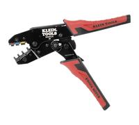 Klein Tools 3007CR Outil de sertissage pour connecteurs thermorétractables, sertisseuse à cliquet de 10 à 22 AWG, fil de cuivre toronné, cycle complet, 3 cavités