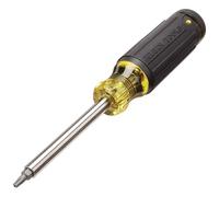 Klein Tools 32307 Tournevis multi-embouts inviolable 27 en 1 avec embouts Torx, hexagonaux, Torq et clé avec tourne-écrou 1/4" Noir/jaune