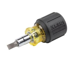 Klein Tools 32561 Tournevis et tournevis à écrou multi-embouts 6 en 1, 1 et #2 Phillips, Fente 3/16 pouces, 1/4 pouce et 5/16 pouces, noir et jaune
