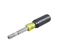 Klein Tools 32596 Tournevis multi-embouts/tourne-écrous magnétique 8 en 1 HVAC Slide Drive Tool avec embouts hexagonaux, Phillips, Schrader, tourne-écrous