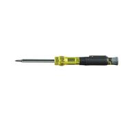 Klein Tools 32613 Tournevis de précision HVAC 3 en 1 avec embout Schrader, jaune/noir
