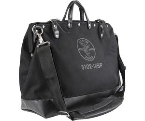 Klein Tools 510218SPBLK Sac à outils Deluxe en toile avec 13 poches et bandoulière Noir 18"