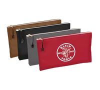 Klein Tools 5141 Sac utilitaire à fermeture éclair en marron, noir, gris, rouge, toile de 31,8 cm, 4 pièces Klein Tools 5141, rouge, gris, noir, marron