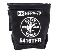 Klein Tools 5416TFR Sac à outils en toile ignifuge pour rangement de boulons avec fond double renforcé et raccord tunnel, 12,7 x 25,4 x 22,9 cm