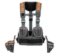 Klein Tools 55829MB Gilet Combo avec poches à outils, entièrement réglable, support rembourré pour électriciens, charpentiers, construction