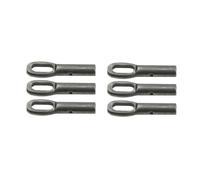 Klein Tools 56116 Lot de 6 œillets de rechange en fibre de verre Argenté métallisé