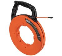 Klein Tools 56382 | Ruban tire-câbles fibre de verre multi-rainures 15,2 m | Pointe nylon non conductrice | Poignée multi-position pour prise ferme | Réduit effort de déroulement | Orange et noir