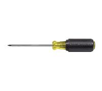 Klein Tools 663#3 Tournevis carré à pointe encastrée, fabriqué aux États-Unis, tige ronde de 10,2 cm et poignée rembourrée