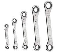KLEIN TOOLS 68245 Jeu de 5 clés à cliquet réversibles, noires, fabriquées aux États-Unis