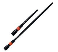 Klein Tools 80208 Ensemble d'extension à double verrouillage de 15,2 cm et 30,5 cm, porte-embout hexagonal de 6,35 mm, mécanisme de verrouillage rapide avec verrou tournant secondaire, compatible avec