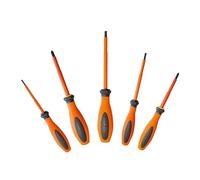 Klein Tools 85006EINS | Jeu De Tournevis VDE | 5 Pièces | SL 2,5 4,0 5,5 mm PH1 PH2 | Isolation 1000 V DIN EN 60900 | Outils Professionnels Electricite | Ergonomique | Fabrique En Allemagne