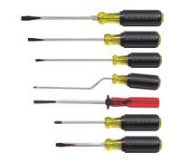 Klein Tools 85077 Multi-Application Screwdriver Set with Tip-Ident and Cushion-Grip Handles, 7-Piece